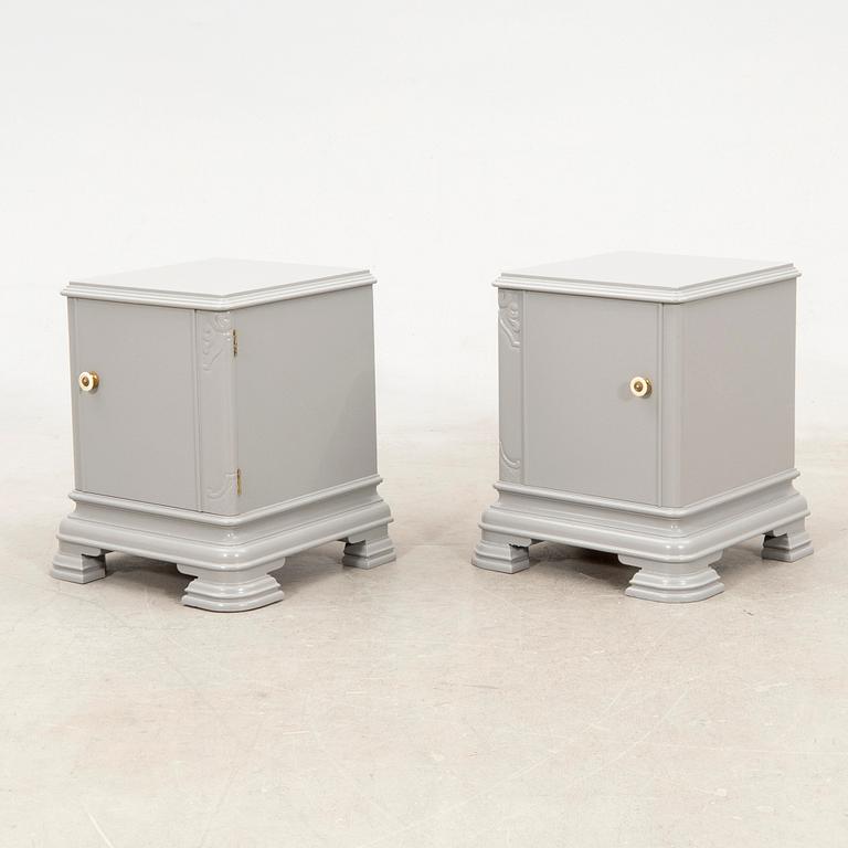 Pair of bedside tables, 1940s.