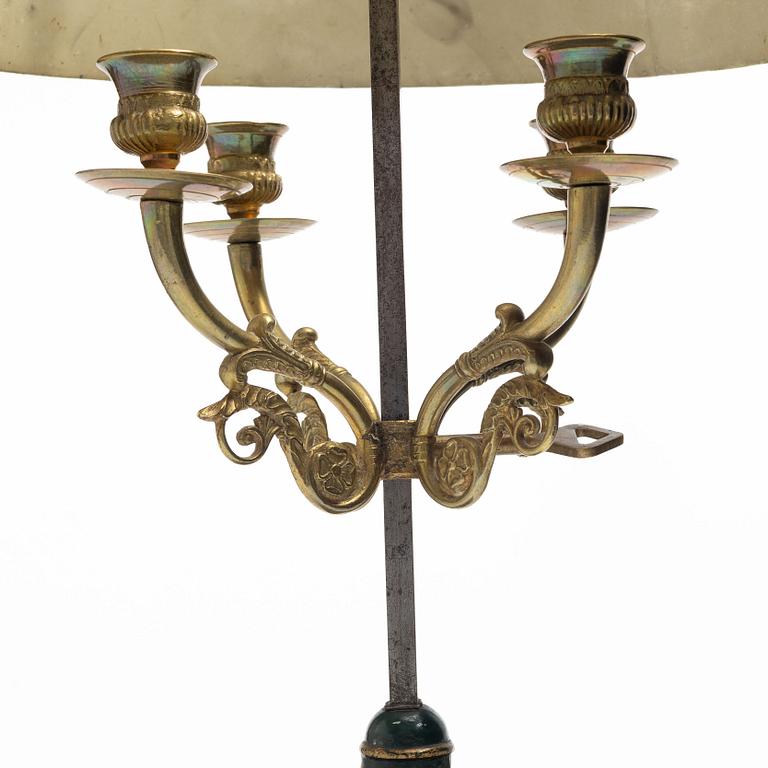 Bordslampa, sk bouillottelampa, 1800-tal.