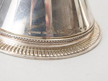 WIWEN NILSSON, Ljusstakar ett par, "Bysantinska modellen" sterling silver Lund 1959.