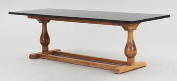 A Carl Malmsten stained birch library table, probably model 'Haga', Sweden 1920's.