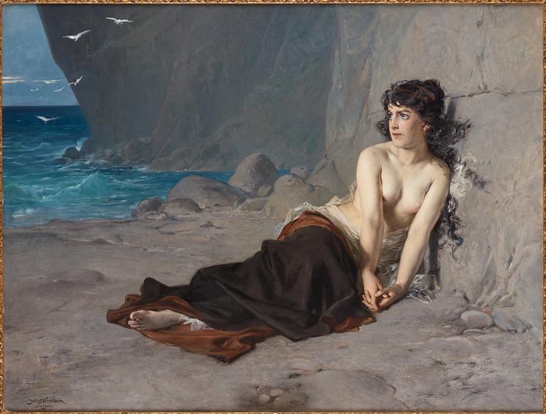 Julius Kronberg, "Han dröjer" (He is late).
