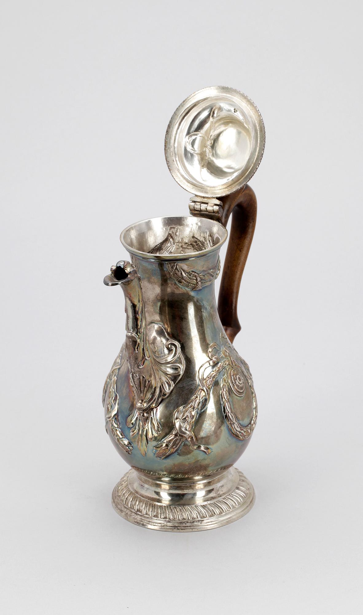 KAFFEKANNA, silver, troligen Charles Wright, London, 1771.