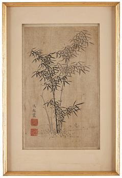 656. Four paintings, water colours and ink on silk, after Feng Qizhen (1553-1644), presumably Qing dynasty (1644-1912).