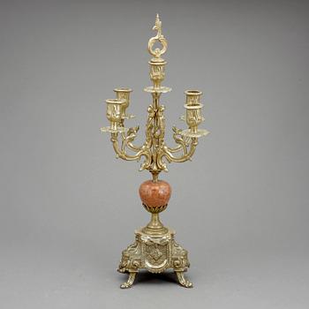 KANDELABER, brons och sten, 1900-talets första hälft.