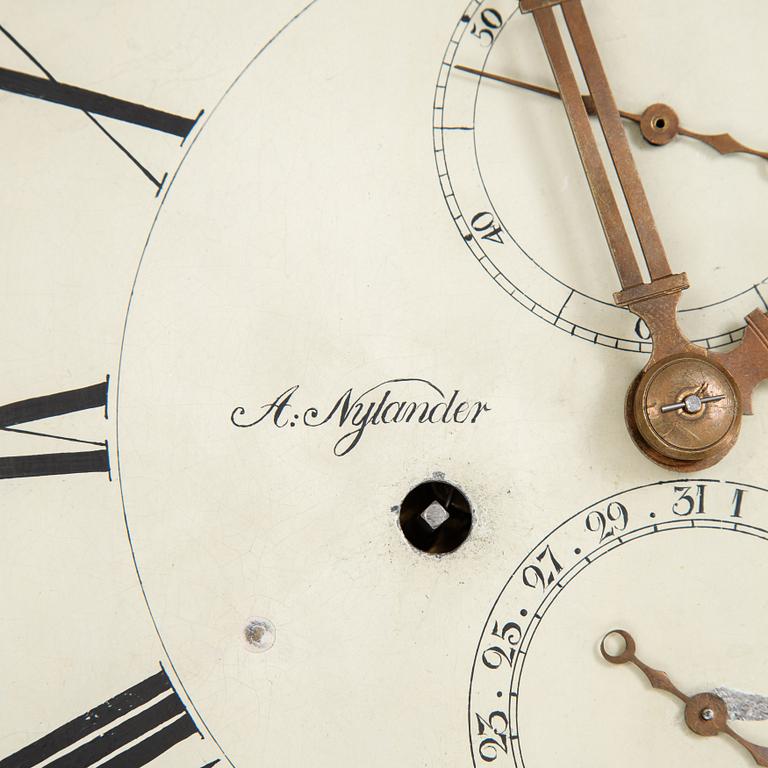 A wall pendulum clock by Anders Nylander, mid 19th century.