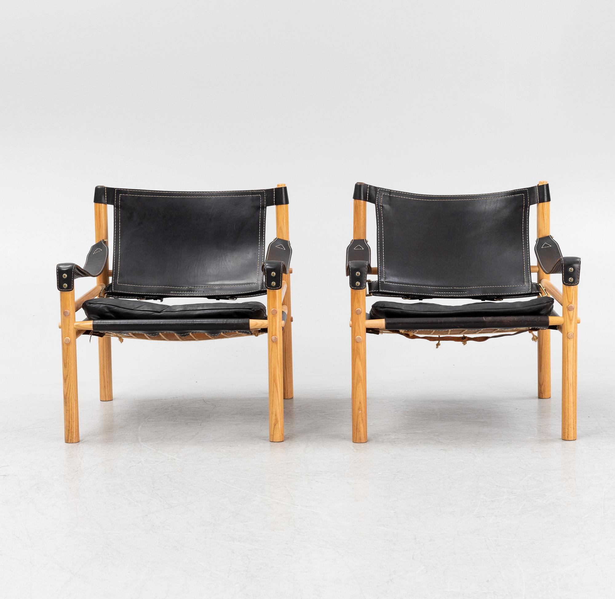 Arne Norell, a pair of 'Sirocco' armchairs, Norell Möbler AB, Sweden, second half of the 20th century.