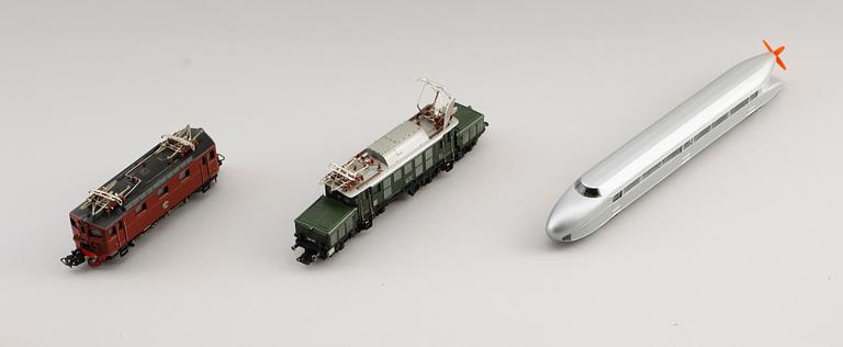 MODELLTÅGSLOK, 3 st, Märklin, Tyskland.