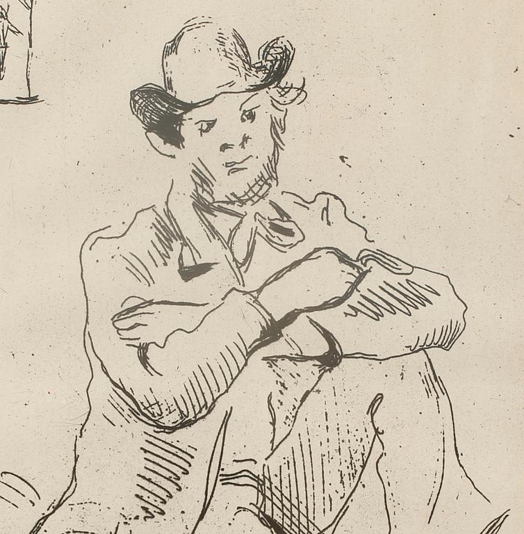 PAUL CÉZANNE, two etchings, not signed, posthumous prints.