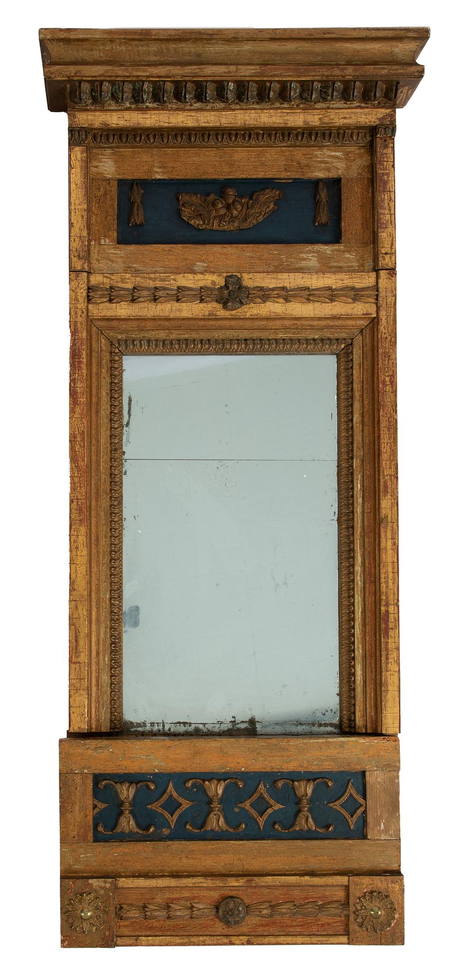 A Gustavian mirror, end of the 18th Century.