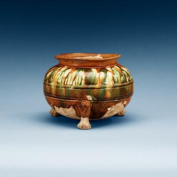 A potted tripod censer, Tang dynasty (618-907).
