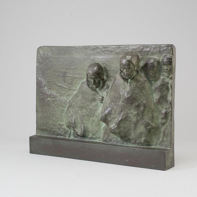 RUTH MILLES, relief/skulpture, bronze, signed and dated 1907.