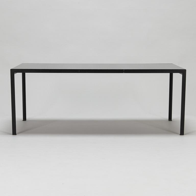 A black glass coffee table, second half of the 20th century.