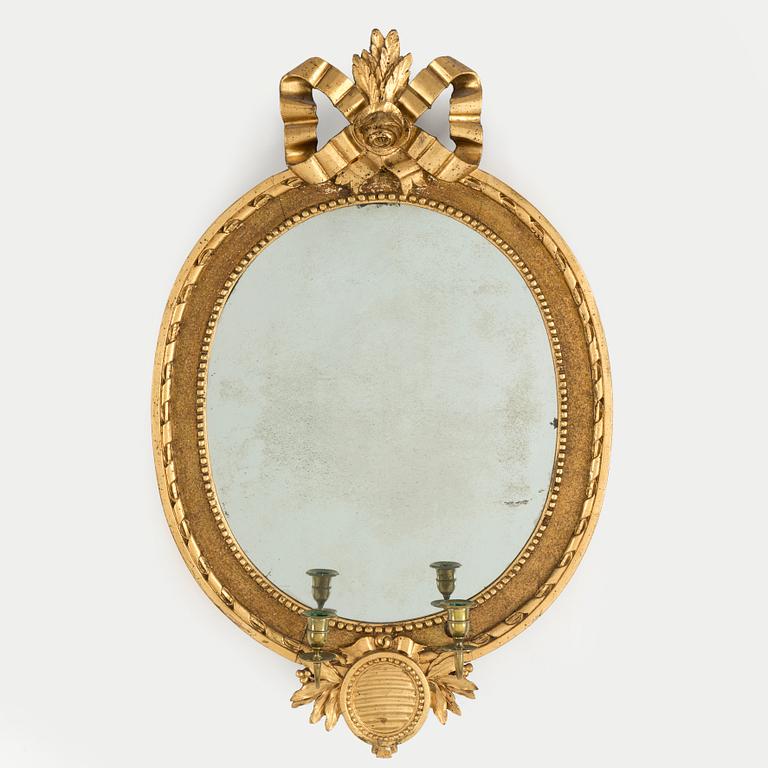 A late 18th century Gustavian mirror sconce.