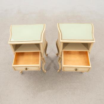 Bedside tables, a pair, Rococo style, 1940s/50s.