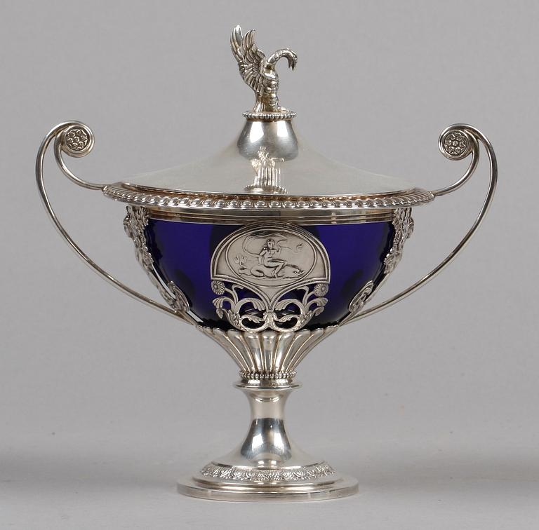 SOCKERSKÅL, silver, sengustaviansk stil, Sverige 1938.