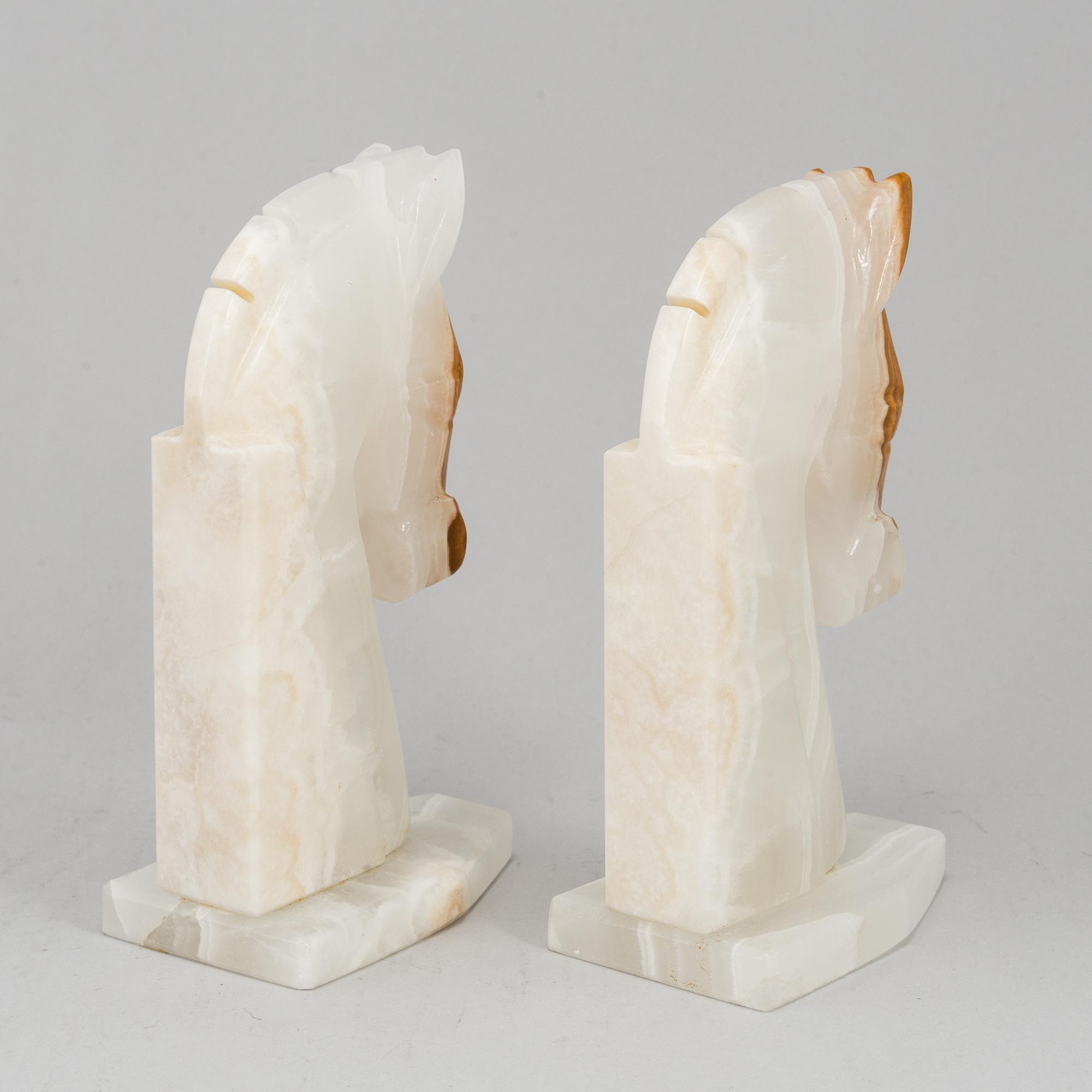 A pair of stone book ends.