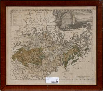 KARTA, Södermanland. Erik Geringius 1778.