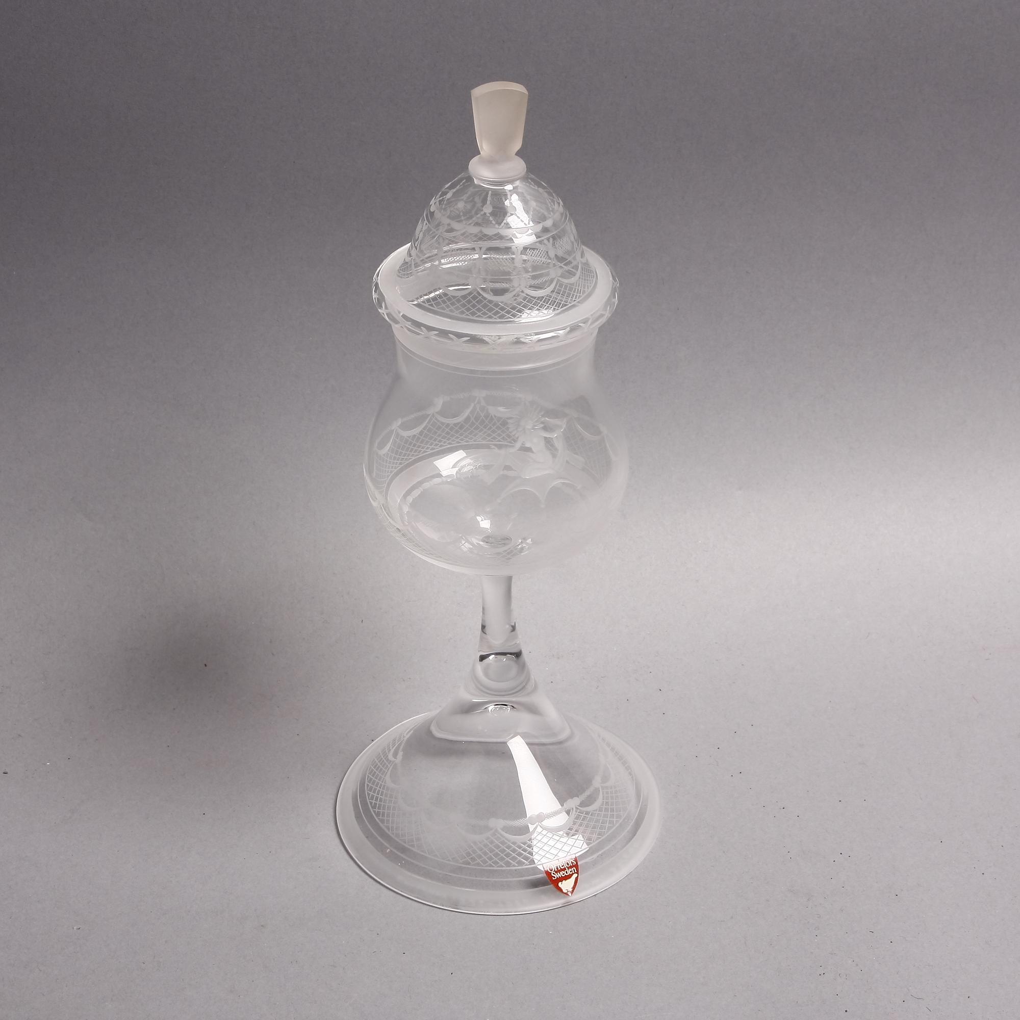 POKAL, glas. Orrefors. Simon Gate, sign 1976, nr 37/500.