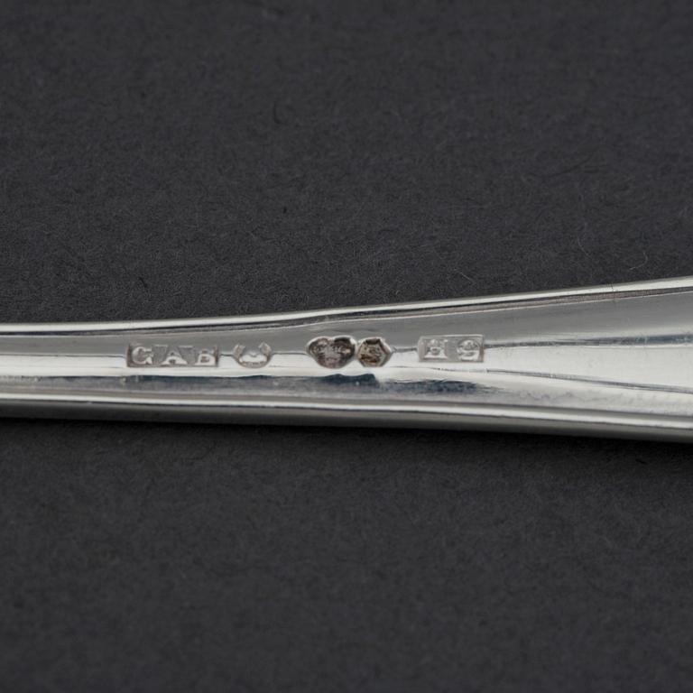 GAB, a 'Vasa' part silver cutlery, Stockholm, second half of the 20th century (44 pieces).