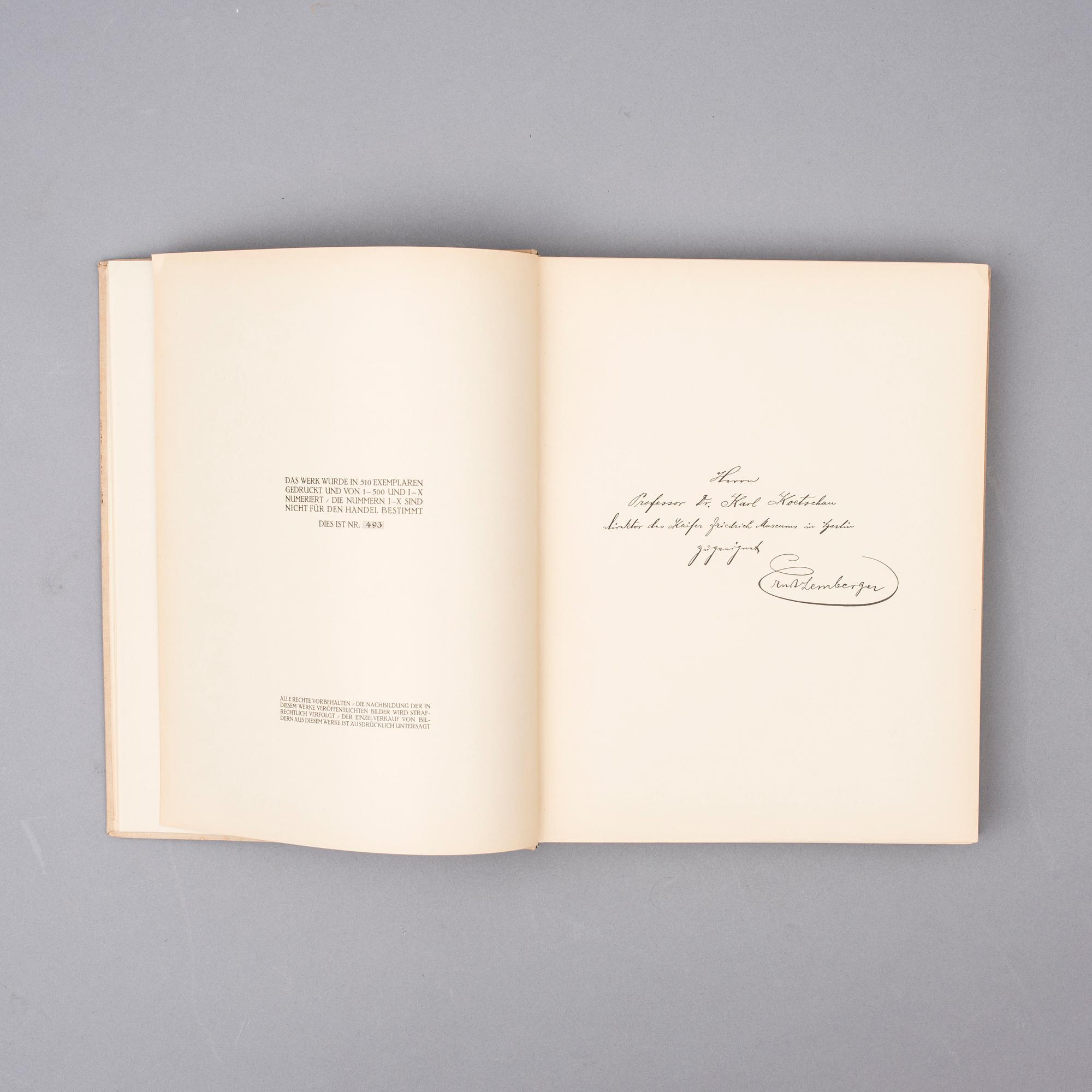 BÖCKER, 2 st, Die Bildnis-Miniatur in Skandinavien von Ernst Lemberger, Georg Reimer, Berlin 1912.