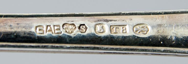 BESTICK, 108 delar, silver, "Svensk rund", C G Hallberg.