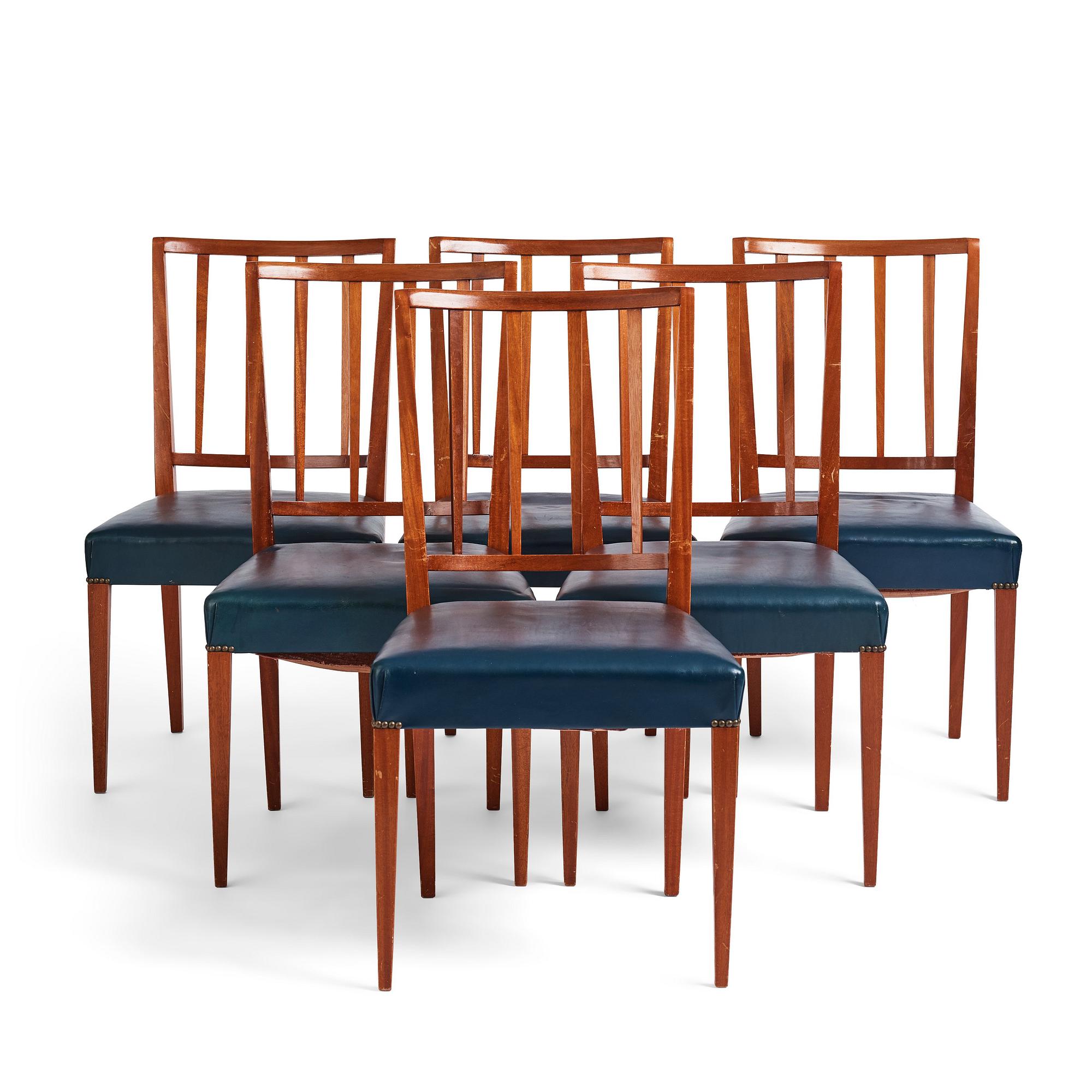Josef Frank, a set of six chairs, model 815, for Svenskt Tenn, Sweden 1940's-50’s.