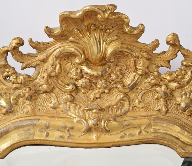 A Swedish Rococo mirror.