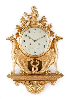 787. A late Gustavian wall clock by J. Nyberg.