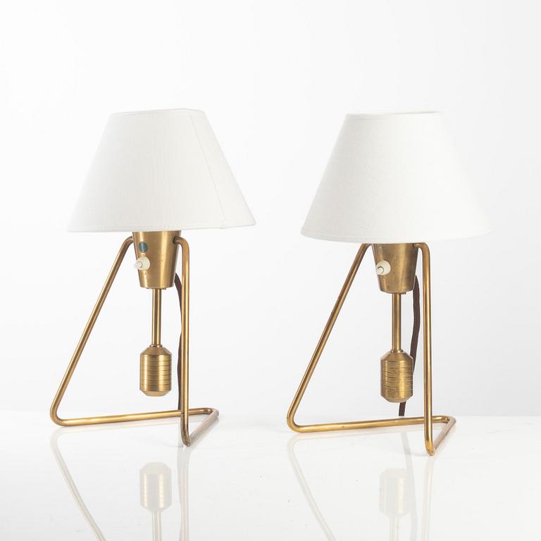 Asea, a pair of wall/table lamps model "E 1145", mid-20th century.