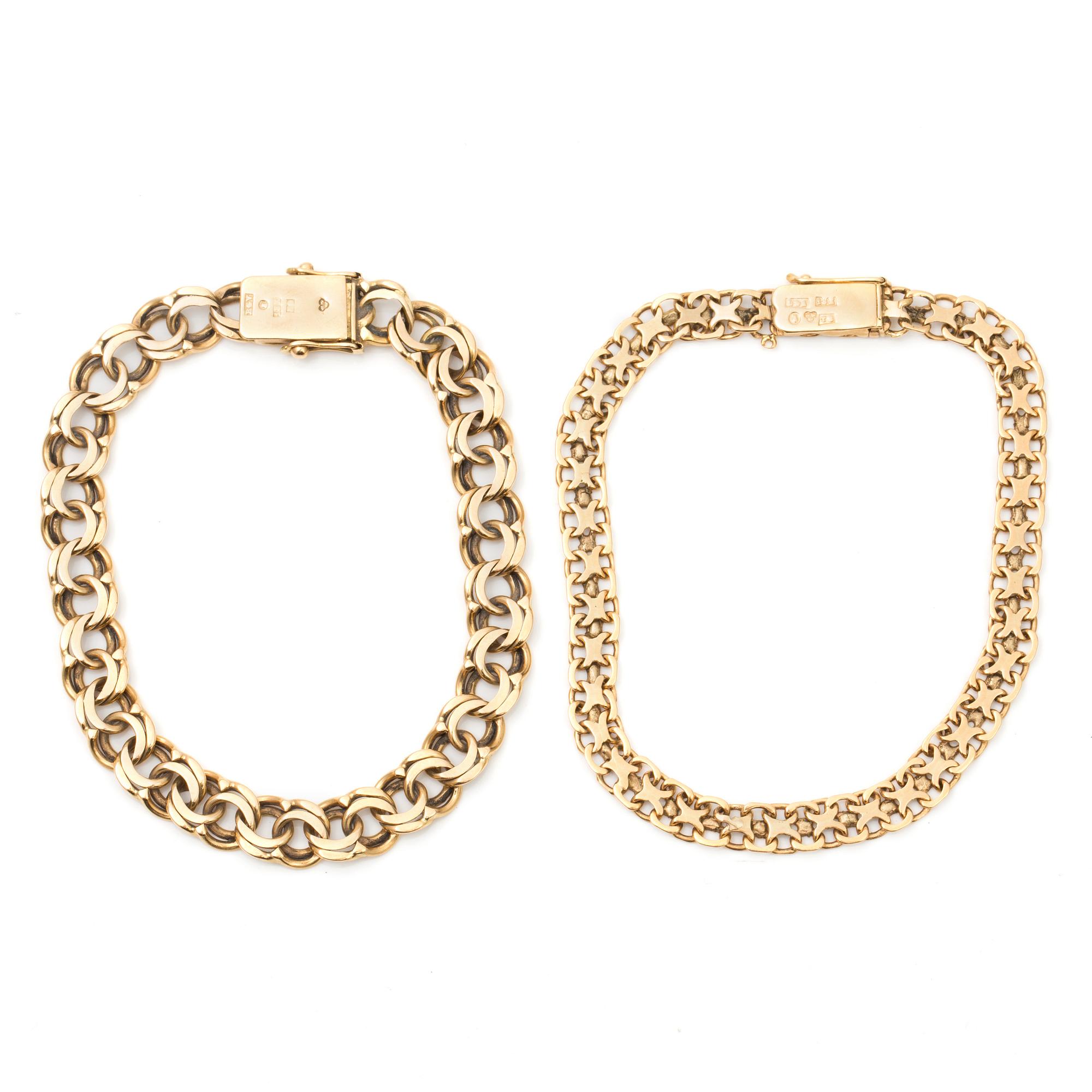 ARMBAND, 2 st, 'X' länk samt bismarcklänk.