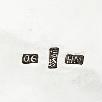 Teservis, fem delar, silver. Wang Hing & Co, Hong Kong & Canton.