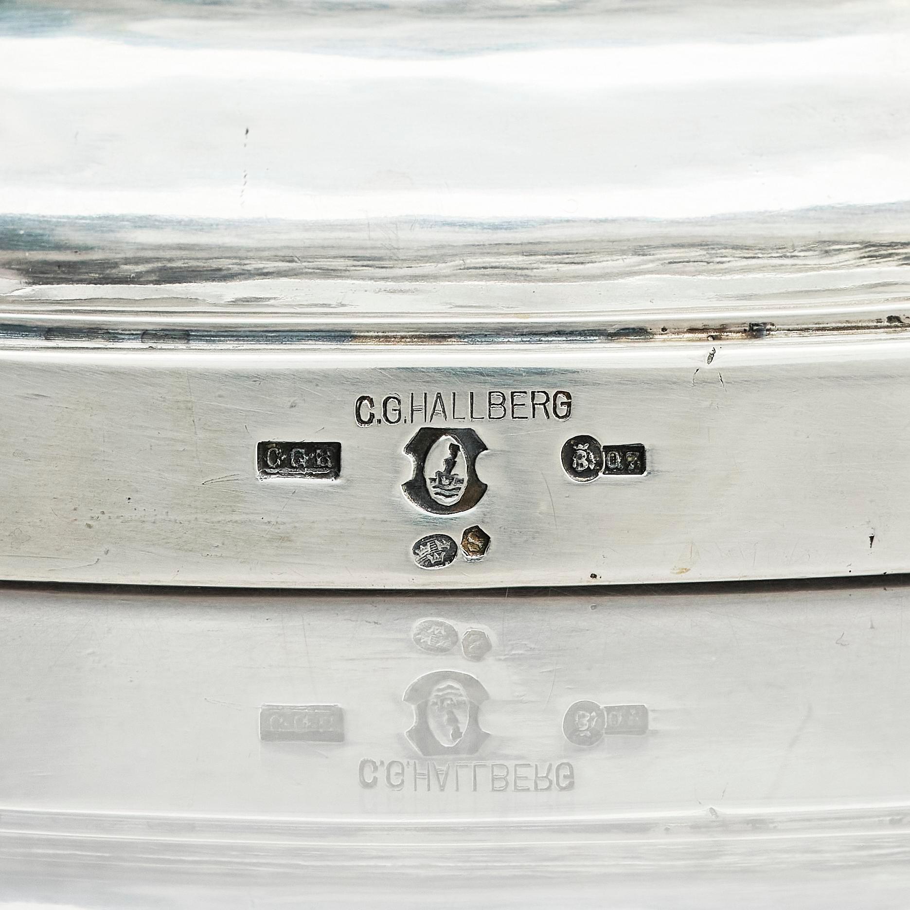 Kay Bojesen, a Danish silver bowl, Swedish Importmarks CG Hallberg 1918.