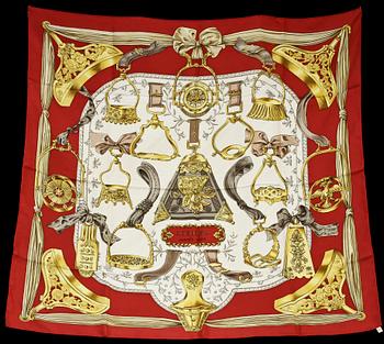 SCARF, siden, "Etriers", design Françoise De La Perriere, Hermès, Paris.