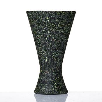 Paolo Venini, a black and yellow 'Mezzaluna Murrine' vase, Venini Italy 1950s.