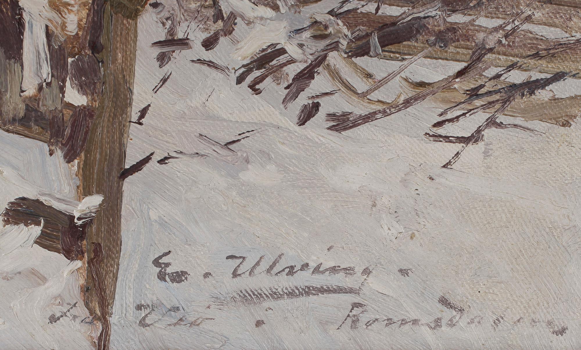 EVEN ULVING, olja på duk, signerad.