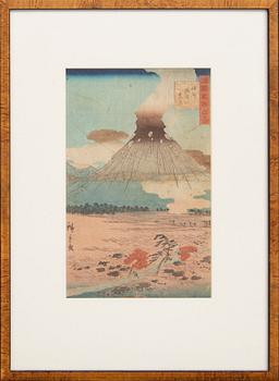 Utagawa Hiroshige II, woodblock print Japanese signed Hiroshige ga.