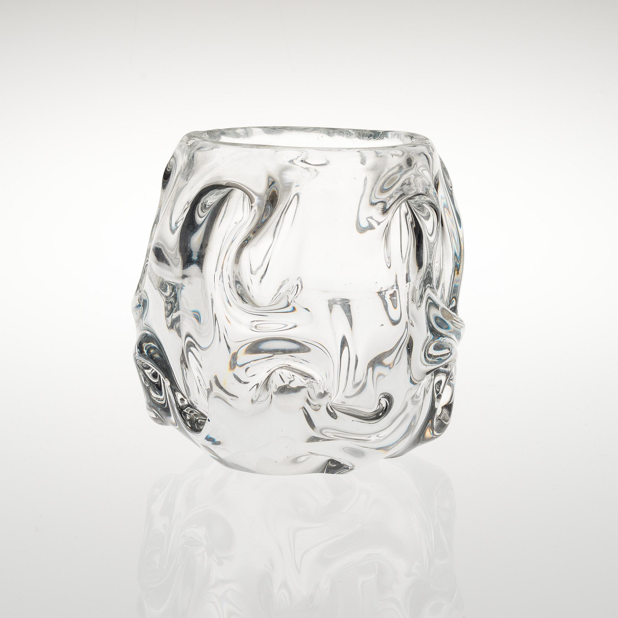 HELENA TURPEINEN (TYNELL), VAS, glas, märkt Riihimäen Lasi Oy.