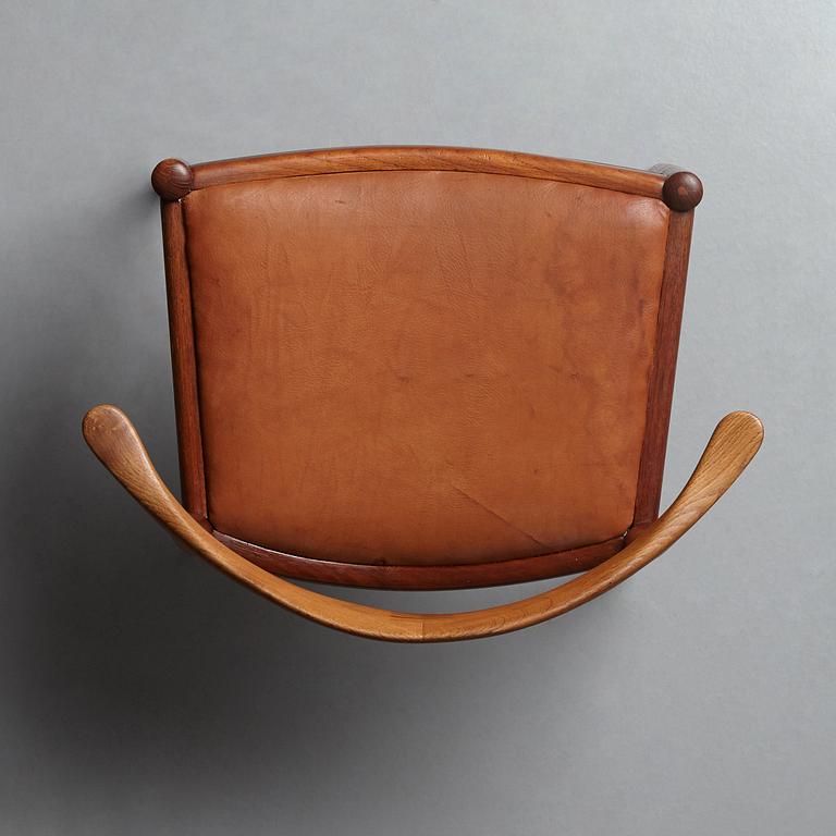 HANS J WEGNER, stol, "Cowhorn chair", en tidig version av "JH 505" för Johannes Hansen, 1950-tal.