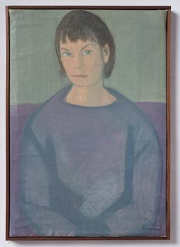 Vera Frisén, oil on relined canvas, signed.