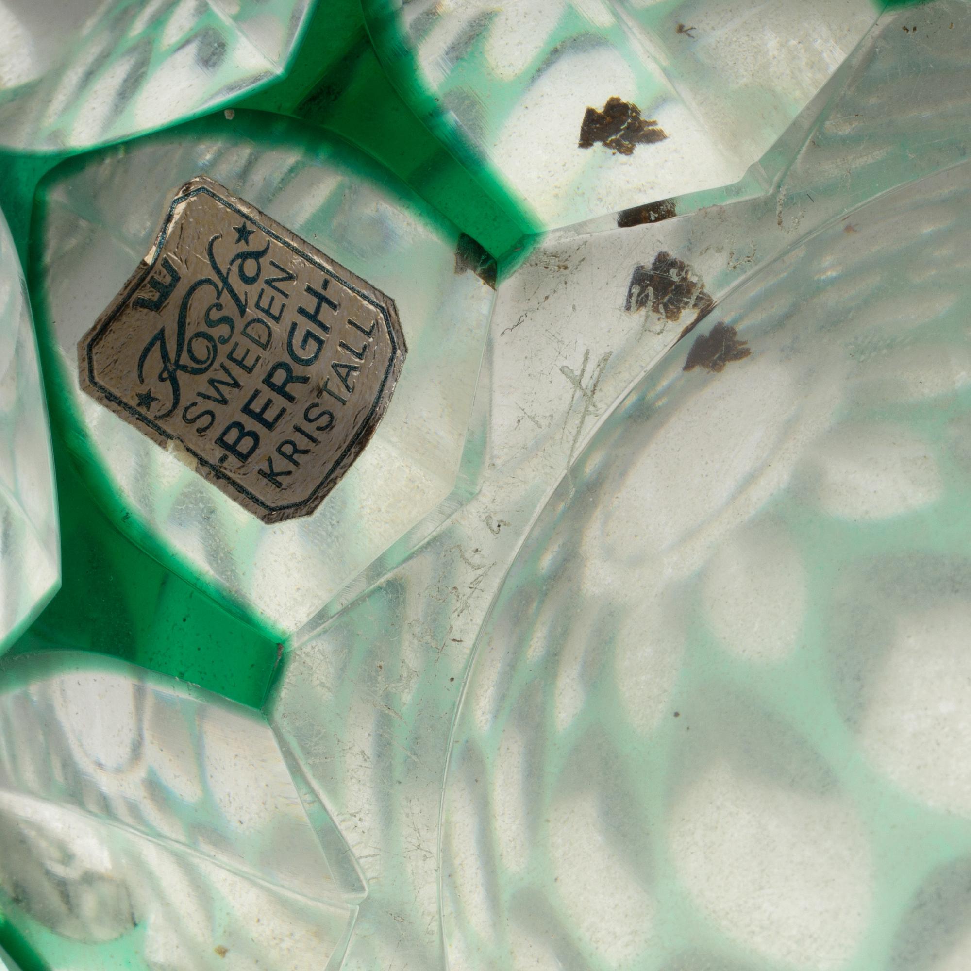 A glass vase designed by Elis Bergh for Kosta, 1940´s.