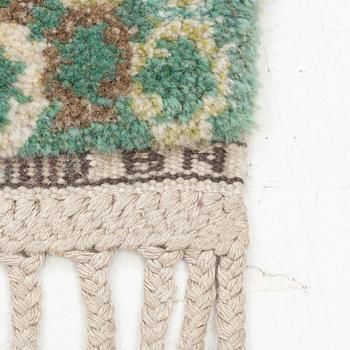 Barbro Nilsson, a carpet, "Gröningen ljus", knotted pile, ca 129 x 74 cm, signed AB MMF BN.