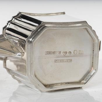 Coffee pot and cream jug sterling silver, Nils Reibing, Stockholm 1952.