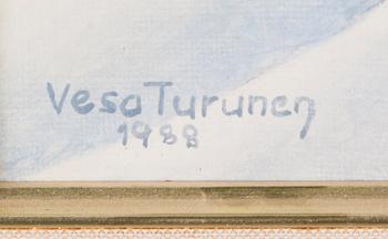 VESA TURUNEN, oil on canvas, signed and dated 1988.