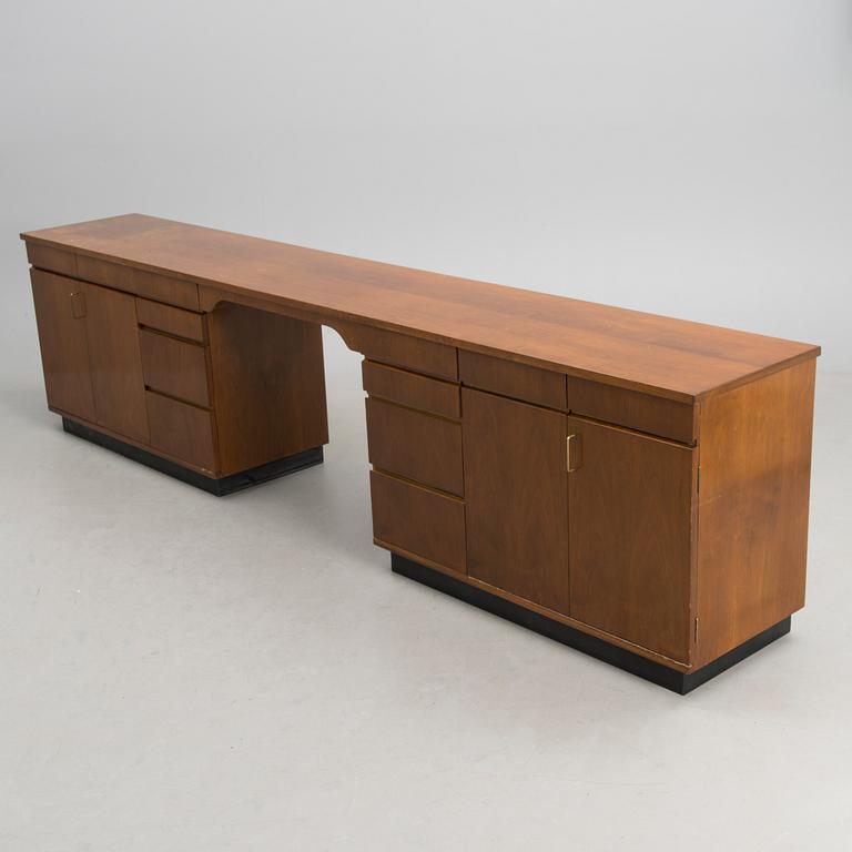 A 1960s sideboard and a stool, for Paul Boman, Finland.