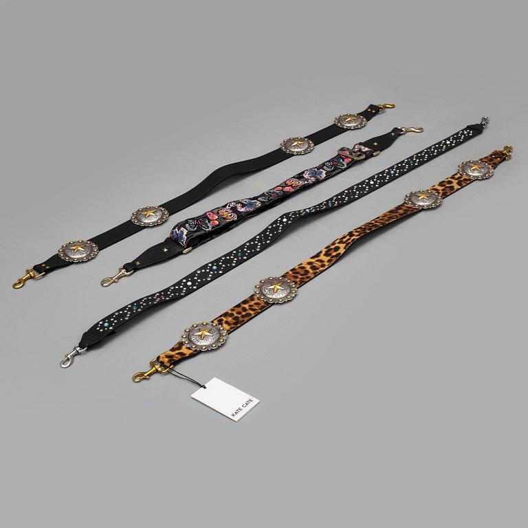 4 bag/skoulder straps from Valentino and Kate Cate.