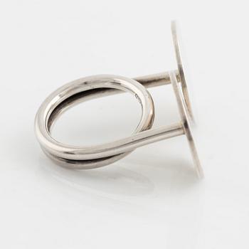 Bent Knudsen, ring, silver, "cirklar", Danmark 1960-tal.