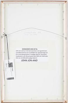 John Jon-And, watercolour/gouache, stamped signature.