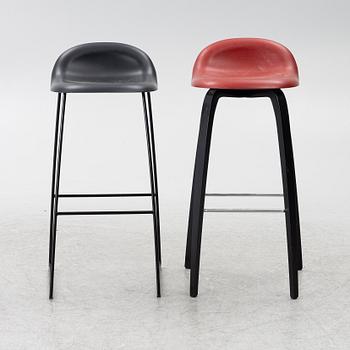 Three + one '3D' bar chairs, Gubi, Denmark.