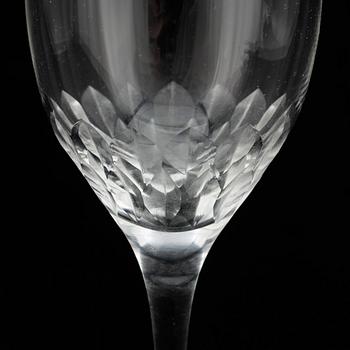 VINGLAS, 6 st, glas, "Karolina", Gunnar Cyrén, Orrefors.