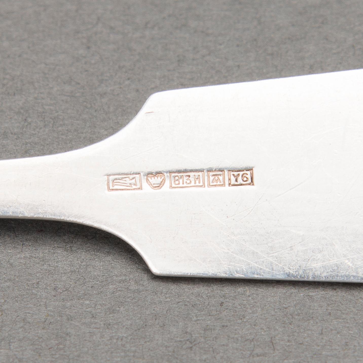 Silver cutlery, 5 pieces, Finnish hallmarks from the 19th Century, and one from 1952.